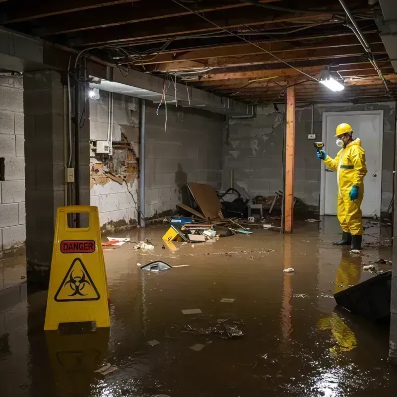 Flooded Basement Electrical Hazard in Boone County, WV Property