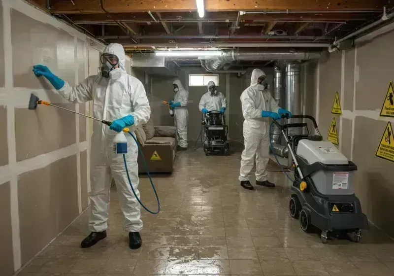 Basement Moisture Removal and Structural Drying process in Boone County, WV